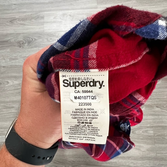 Superdry / Men’s Lumberjack Red Flannel / NWOT 🔥 - Picture 7 of 10